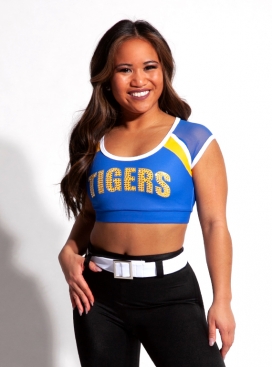 Chassé Girls Cheerleading Cropped Bodysuit 2.0 (Youth Sizes)(Gold) - Chasse