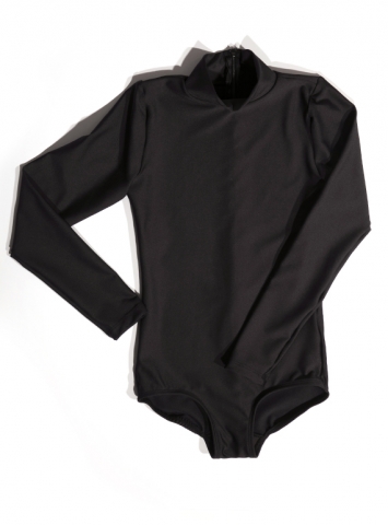 Tricot Long Sleeve Mock Neck Leotard- Men & Boys