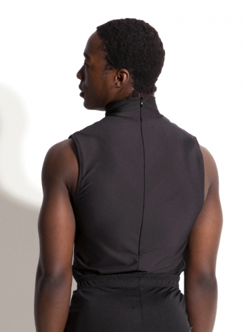 Black sleeveless clearance mock turtleneck