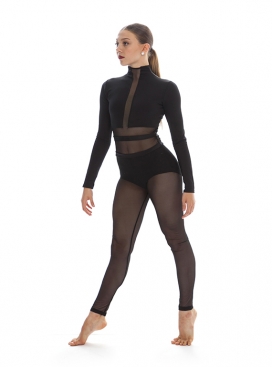 black dance bodysuit